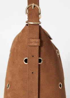 & Other Stories Tasche aus Veloursleder mit Ösen
