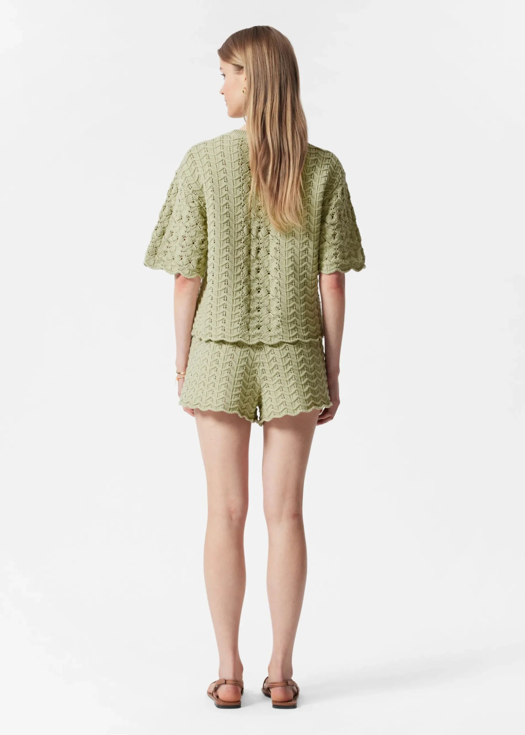 & Other Stories T-Shirt aus Pointelle-Strick