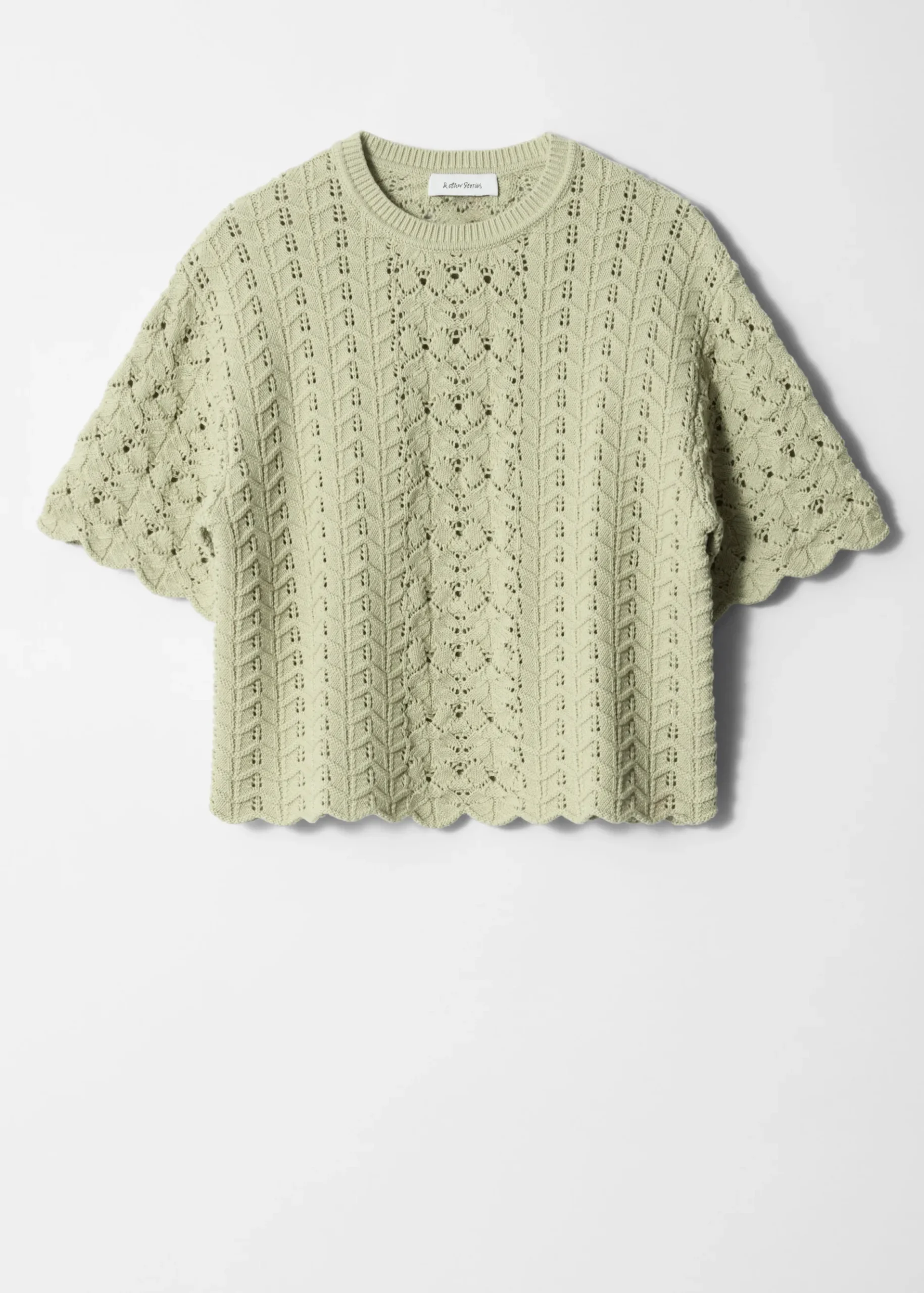& Other Stories T-Shirt aus Pointelle-Strick
