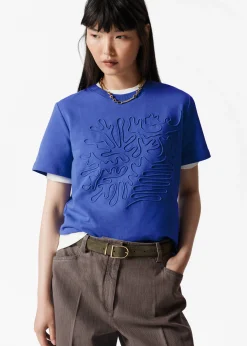 & Other Stories T-Shirt mit Blumenapplikation