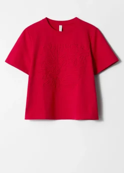 & Other Stories T-Shirt mit Blumenapplikation