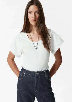 & Other Stories T-Shirt mit tiefem Ausschnitt