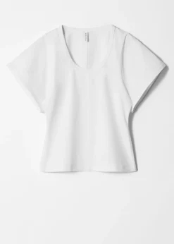 & Other Stories T-Shirt mit tiefem Ausschnitt