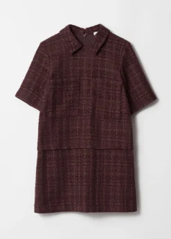 & Other Stories Tweed-Minikleid mit Kragen