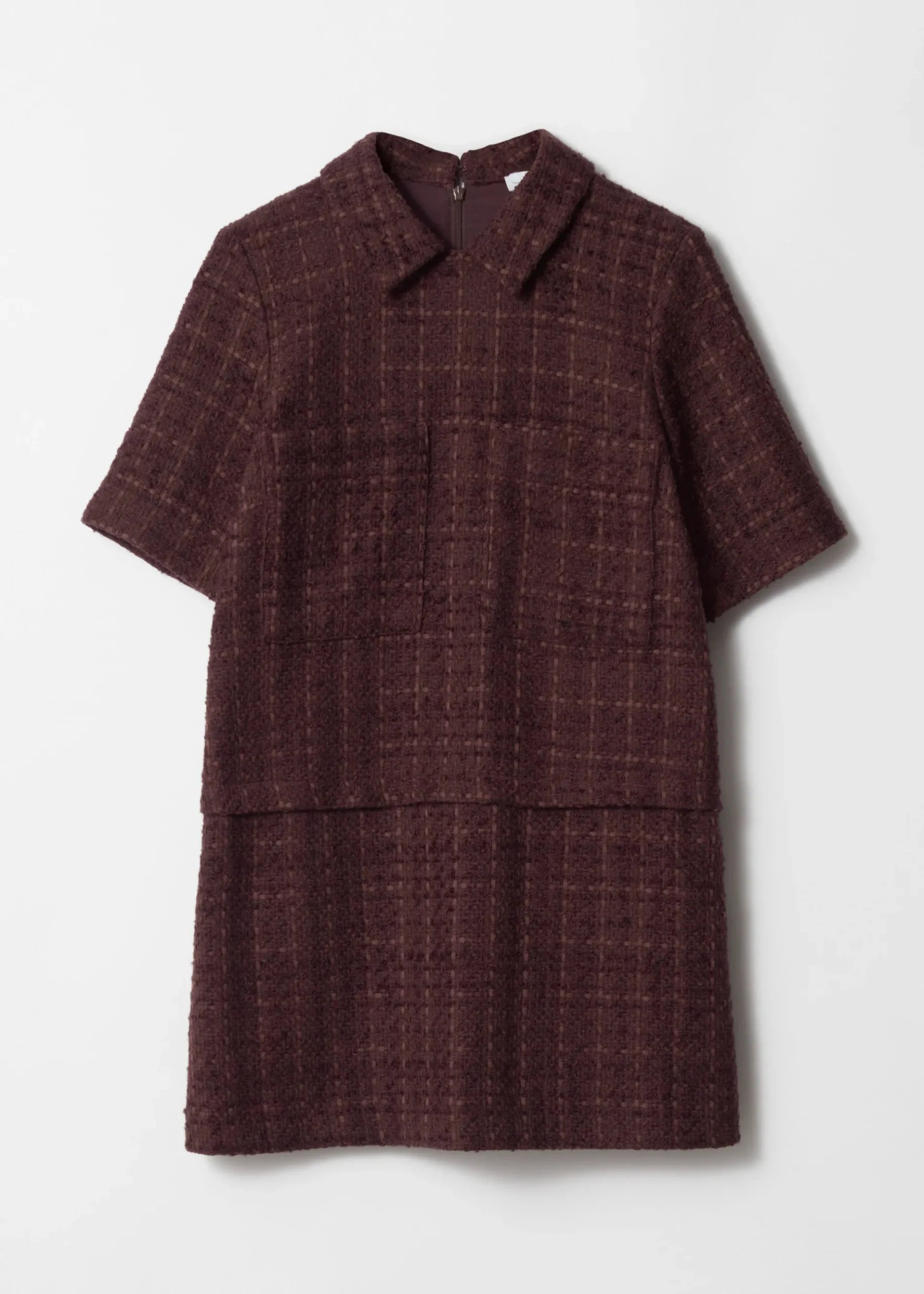 & Other Stories Tweed-Minikleid mit Kragen