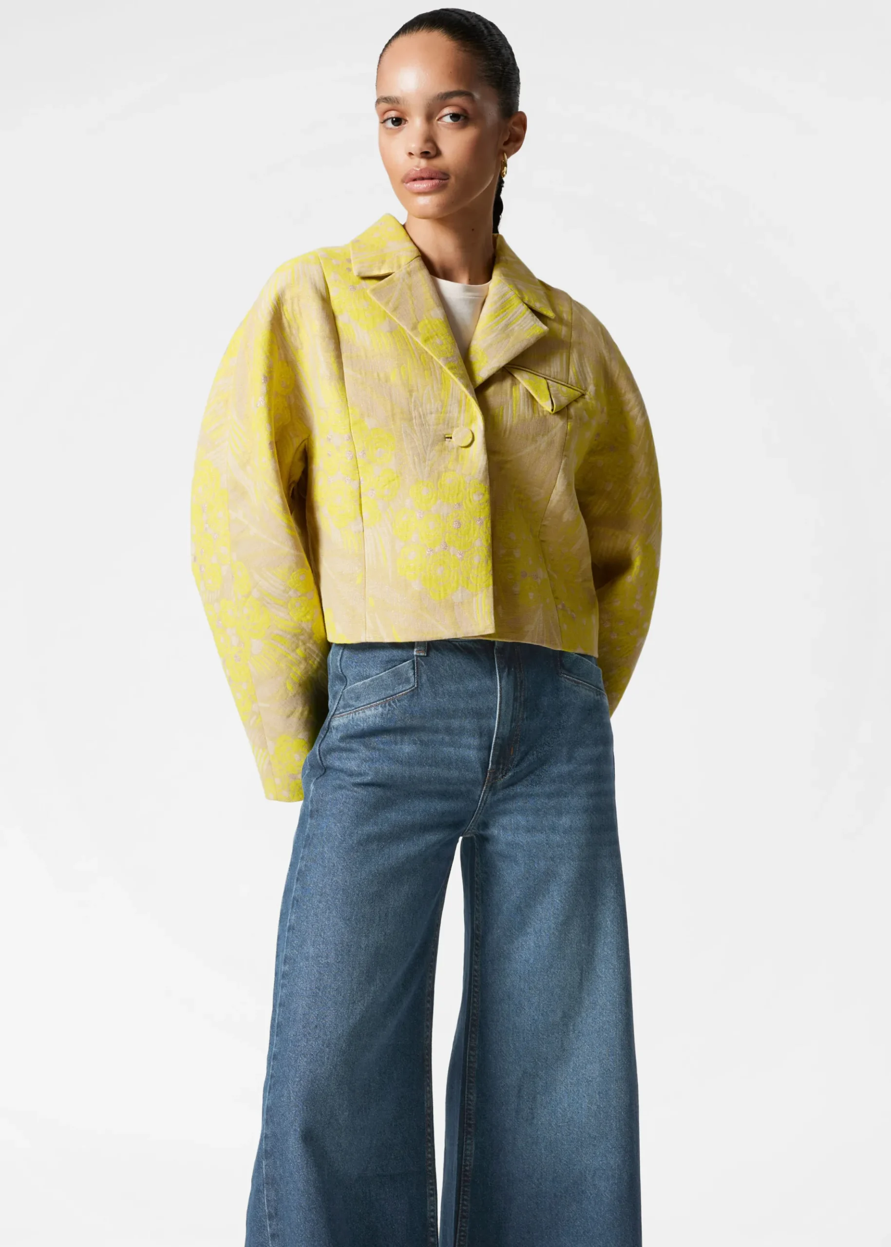 & Other Stories Verkürzte Jacquard-Jacke