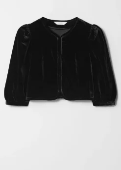 & Other Stories Verkürzte Samtbluse