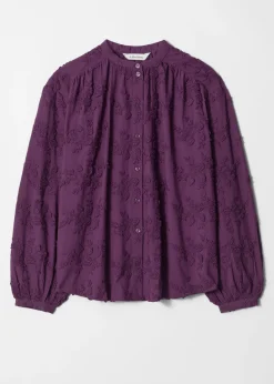 & Other Stories Voluminöse Bluse mit Blumenapplikation
