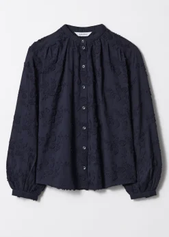 & Other Stories Voluminöse Bluse mit Blumenapplikation