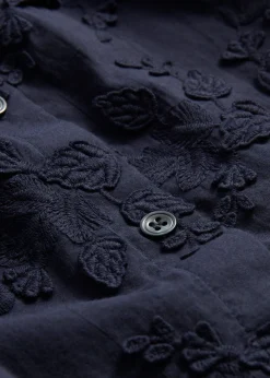 & Other Stories Voluminöse Bluse mit Blumenapplikation