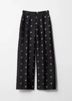 & Other Stories Weite Jacquard-Hose mit Metallic-Muster