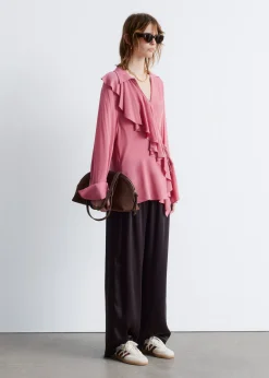 & Other Stories Wickelbluse mit Rüschen