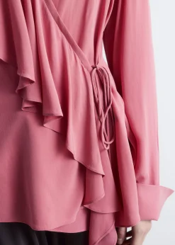 & Other Stories Wickelbluse mit Rüschen