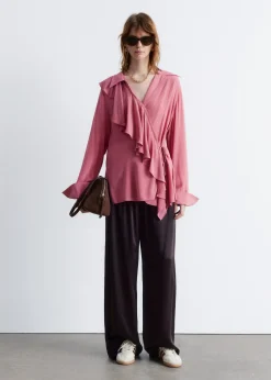 & Other Stories Wickelbluse mit Rüschen