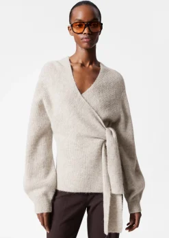 & Other Stories Wickel-Strickjacke aus Alpaka-Mix